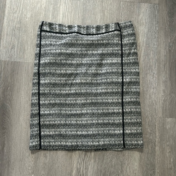Liz Claiborne Stripped Lined Tweed Preppy Pencil Skirt Size 12 - Picture 1 of 6